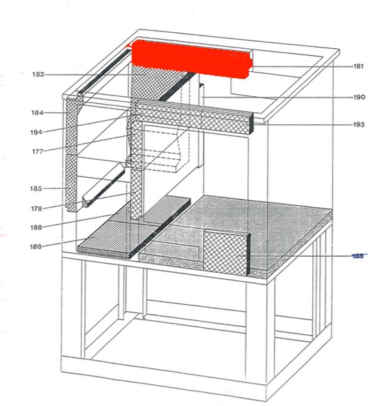 Wamsler tipo 110 K61 pietra profilata posteriore in alto Wamsler tipo 110 K61 pietra profilata posteriore in alto