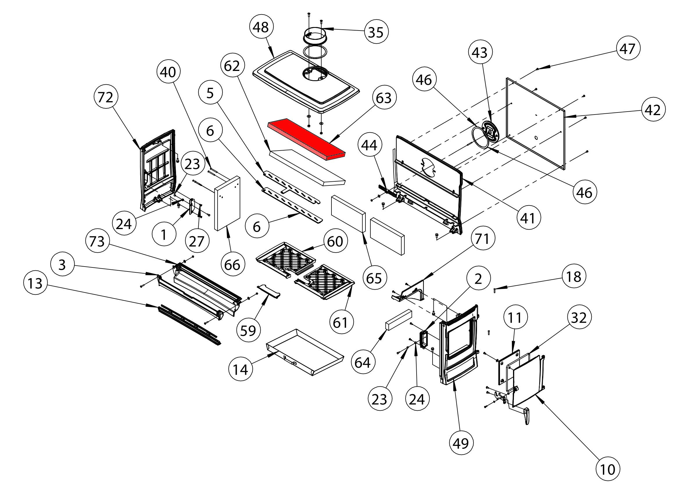 Dovre Tai 55WD moduł zmiany kierunku ciągu na górze Dovre Tai 55WD moduł zmiany kierunku ciągu na górze