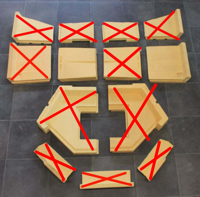 Spartherm Prismo 650 x 572 revêtement de chambre de combustion