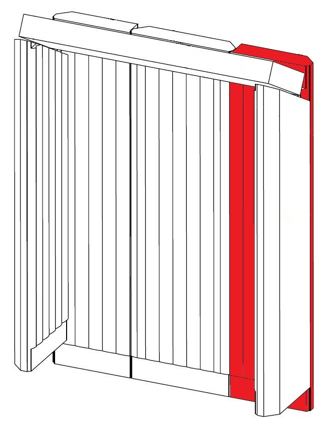 Romotop Belorado cegła tylnej ściany z prawej strony Romotop Belorado cegła tylnej ściany z prawej strony