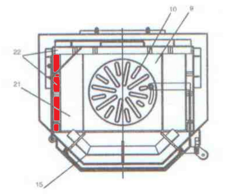 Fireplace Mallorca C Seitenstein links Explosionszeichnung Fireplace Mallorca C Seitenstein links Explosionszeichnung