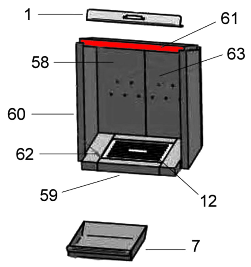 Justus Reno Soft Plus røgvenderplade nede B Justus Reno Soft Plus røgvenderplade nede B