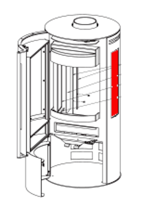 Fireplace Amarant Zijglas links binnen Fireplace Amarant Zijglas links binnen