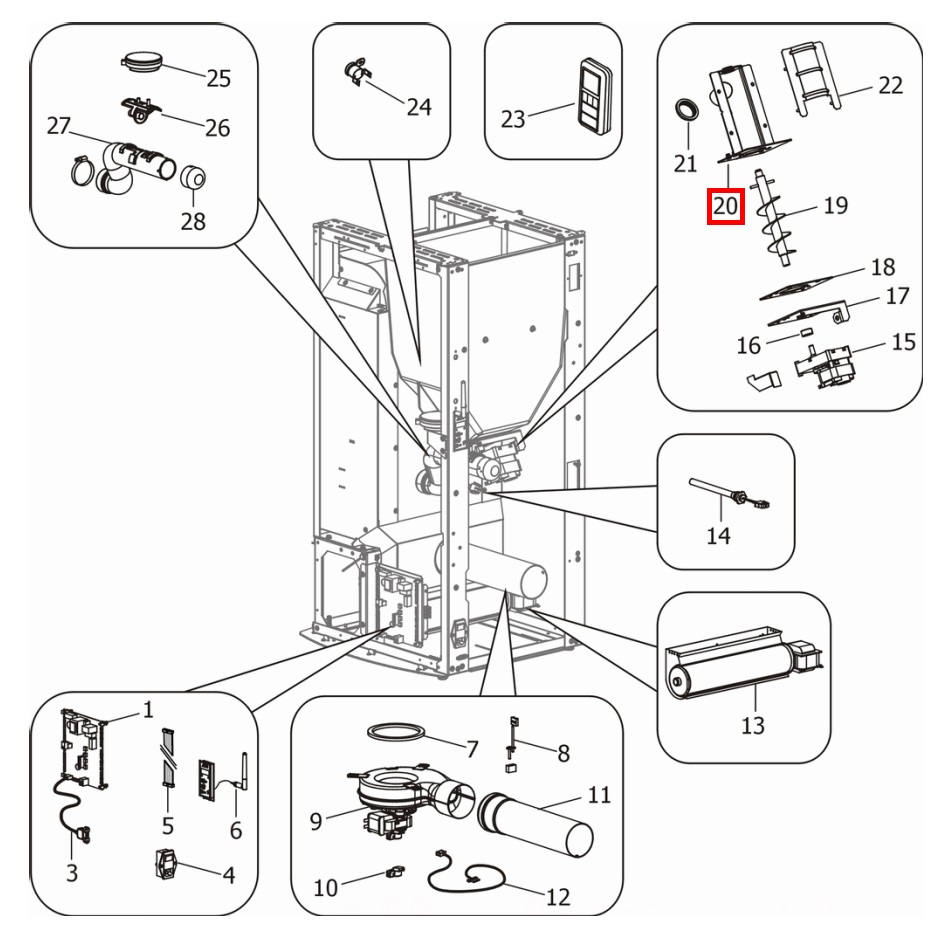 MCZ CLUB 2.0 COMFORT AIR røgledning MCZ CLUB 2.0 COMFORT AIR røgledning