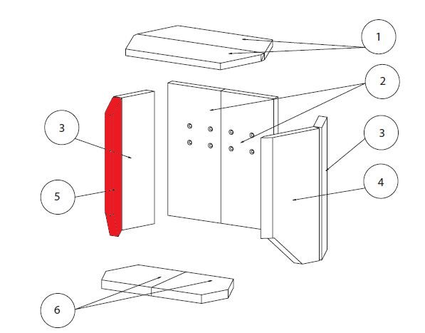 Lotus M4 Zijsteen links voorkant A Lotus M4 Zijsteen links voorkant A
