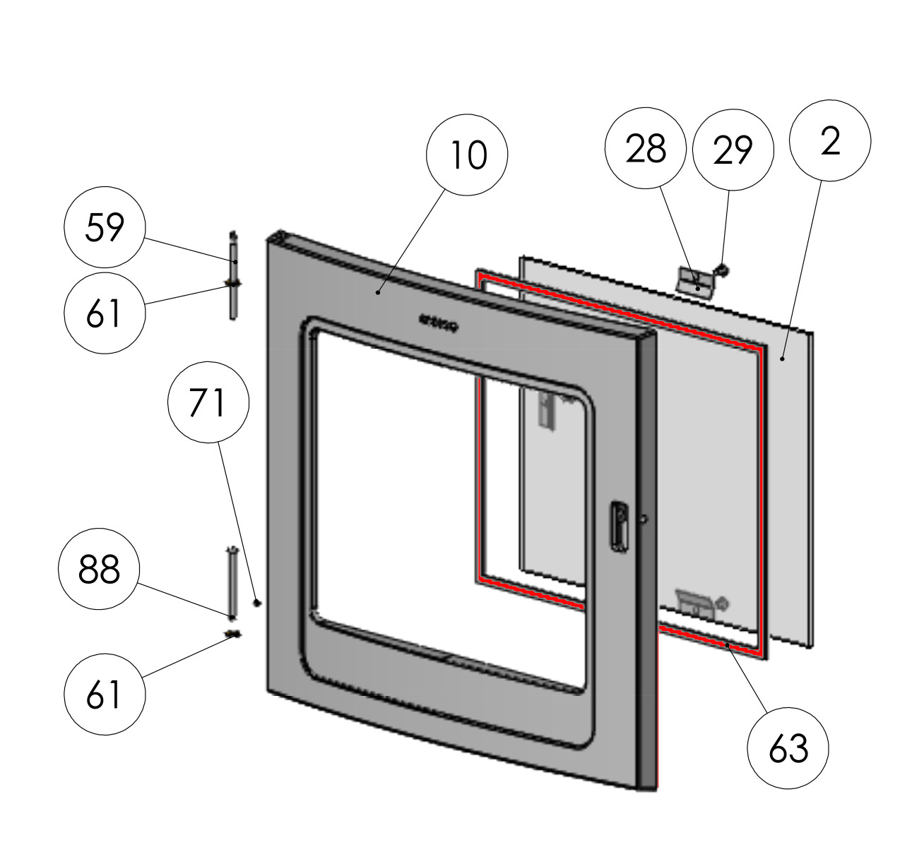 Morsö 7110 pakning glas