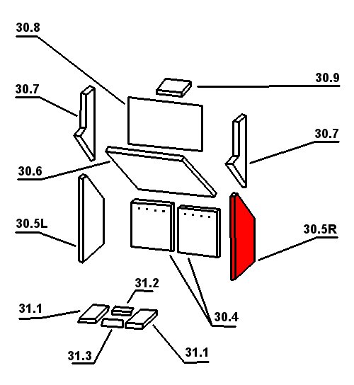 Oranier Malmö 6 Type 4664-6 Zijsteen rechts A Oranier Malmö 6 Type 4664-6 Zijsteen rechts A