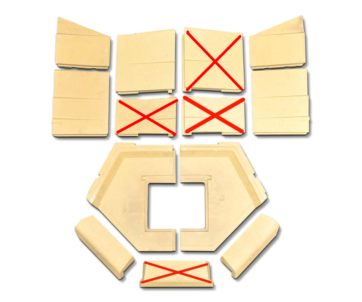 Spartherm Prismo 770 x 572 revêtement de chambre de combustion