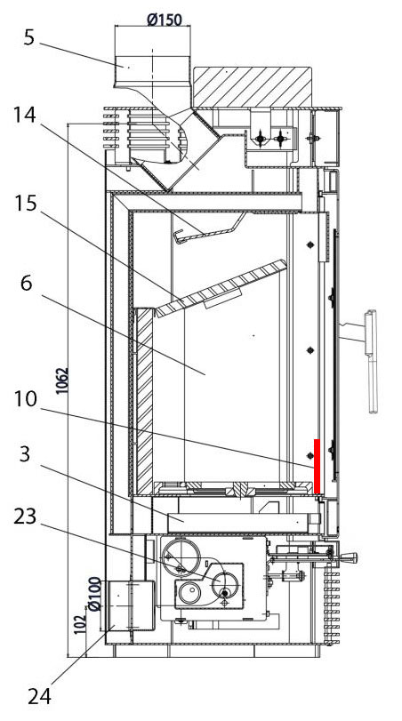Haas-Sohn Hasvik 231.17 stående rist