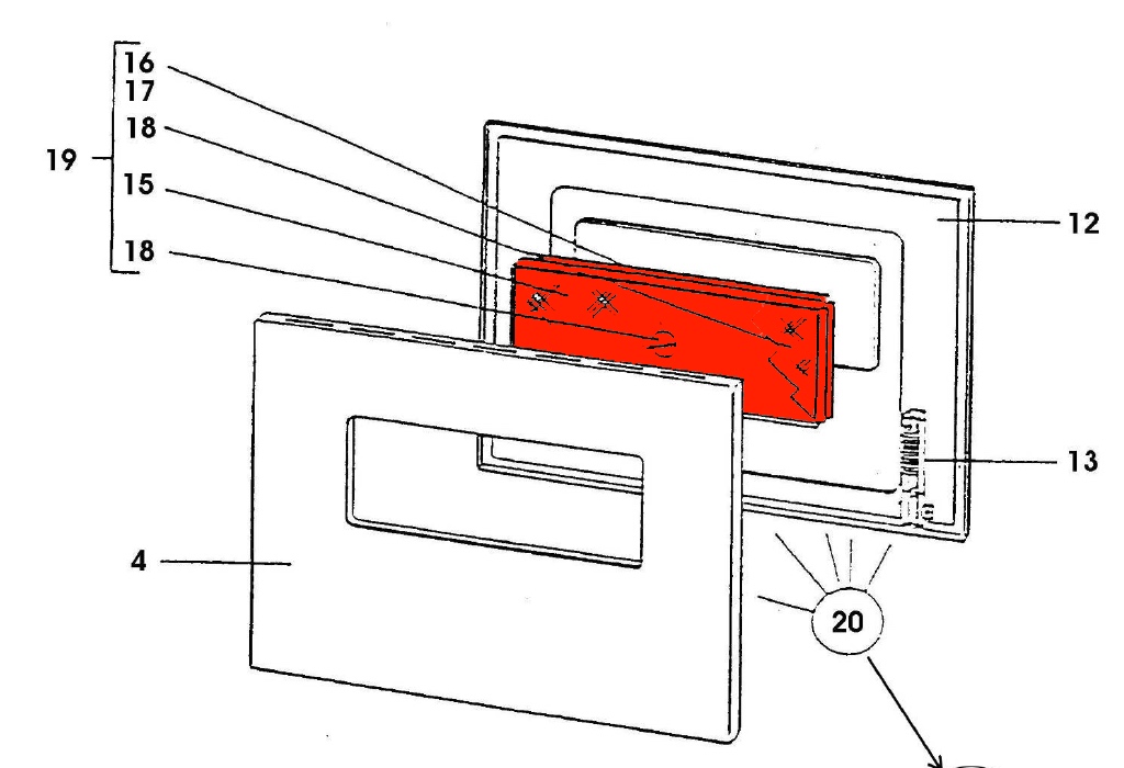 Wamsler K148 Glaseinsatz Sichtscheibe Wamsler K148 Glaseinsatz Sichtscheibe