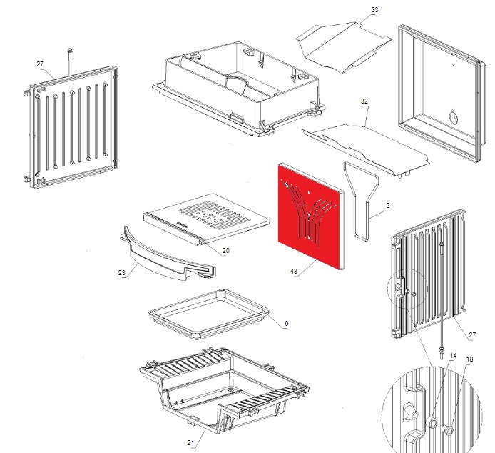 La Nordica Focolare 70 Tondo bagplade D
