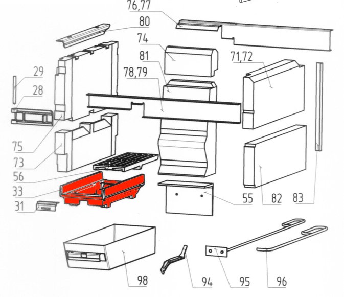 Wamsler K118 vuurbak Wamsler K118 vuurbak