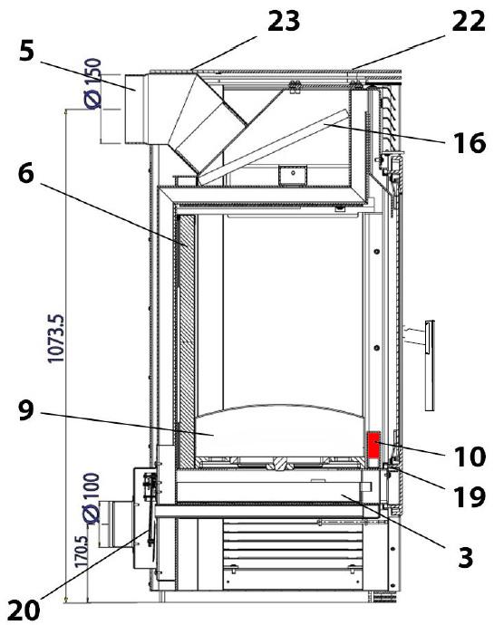 Haas-Sohn Panorama 255.15 ferma legna anteriore