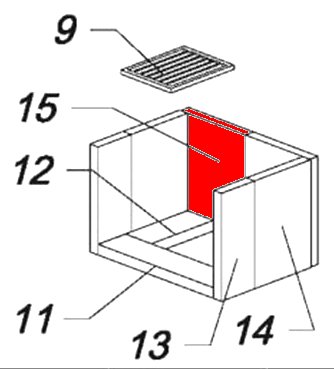 Justus Vegas Rückwandstein links Vermiculite rechteckig Justus Vegas Rückwandstein links Vermiculite rechteckig