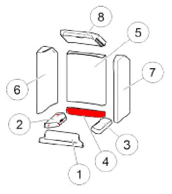 Austroflamm Moby Bodemsteen achteraan Austroflamm Moby Bodemsteen achteraan