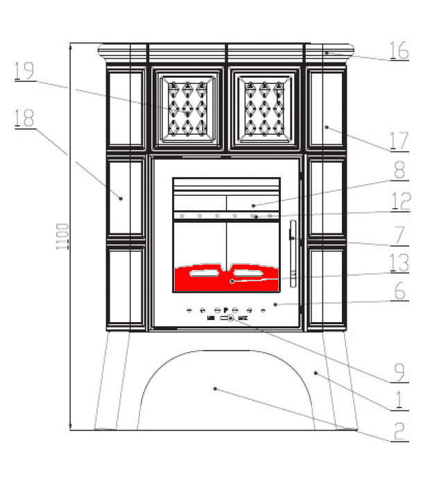 Haas-Sohn Treviso 320.15 ruszt stojący