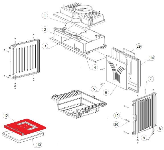 La Nordica Focolare 70 Tondo grille de décendrage A La Nordica Focolare 70 Tondo grille de décendrage A