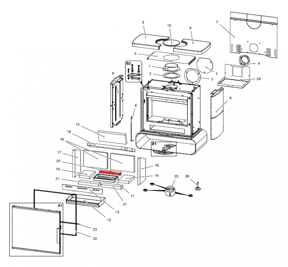 Haas-Sohn Fulham easy 347.15 cegła podłogowa z tyłu