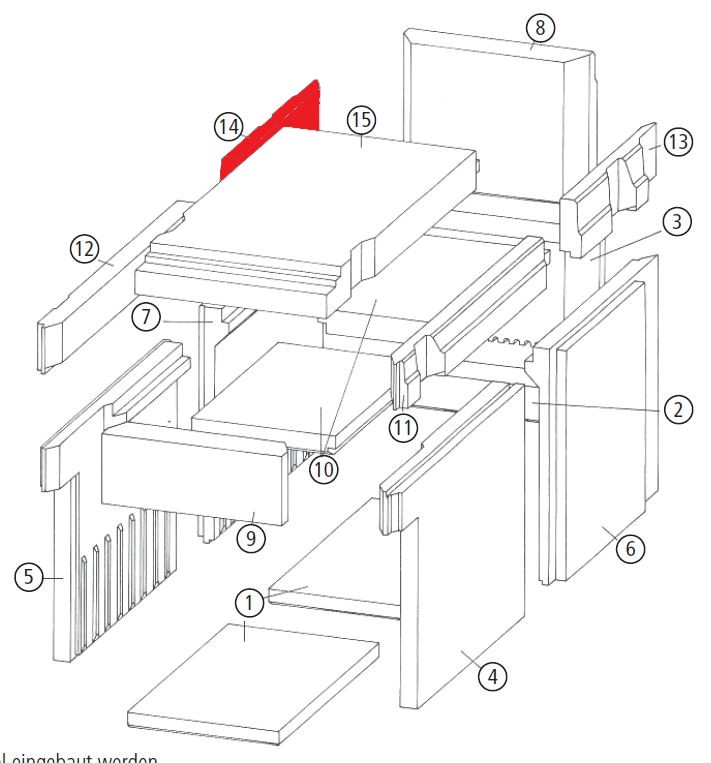 Leda Diamant H11 revêtement chambre de combustion gauche arrière