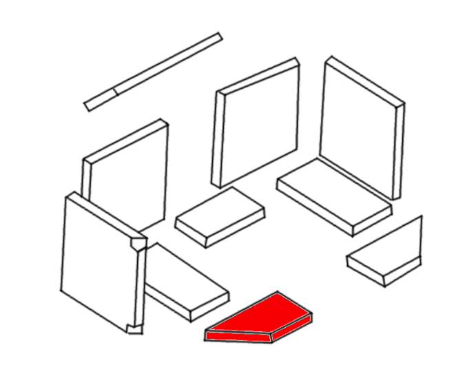 Caminos Solidus cegła podłogowa z przodu z lewej strony B Caminos Solidus cegła podłogowa z przodu z lewej strony B