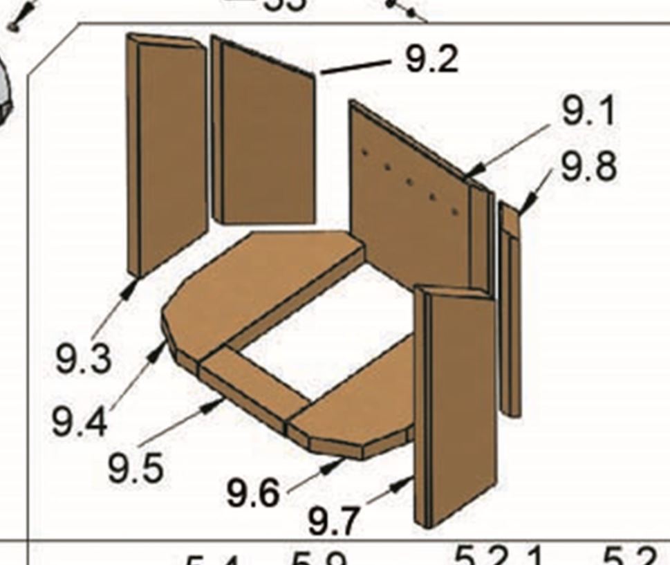 Justus Island Aqua revêtement de chambre de combustion A