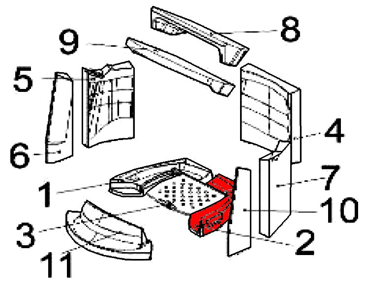 Austroflamm Vogue Bodemsteen rechts