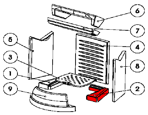 Austroflamm Luba bundsten højre A Austroflamm Luba bundsten højre A