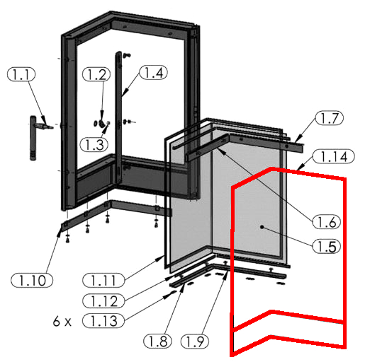 Oranier Corner 7 Türdichtung Türband Oranier Corner 7 Türdichtung Türband