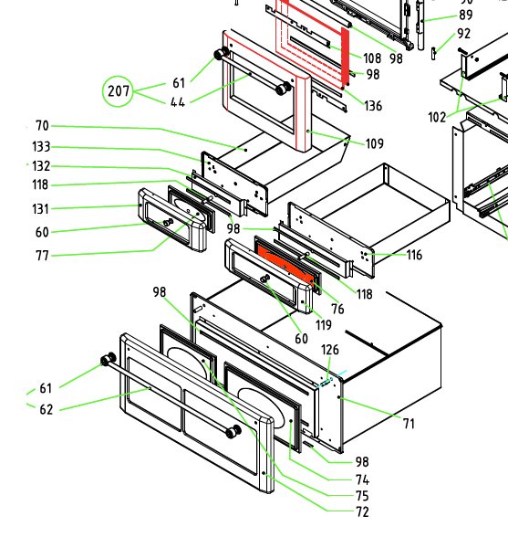 Wamsler K185F/A Warmhoudvak antiek B Wamsler K185F/A Warmhoudvak antiek B