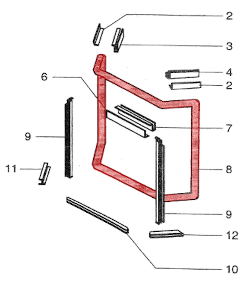 Supra Saphir 1720 dørpakning Supra Saphir 1720 dørpakning