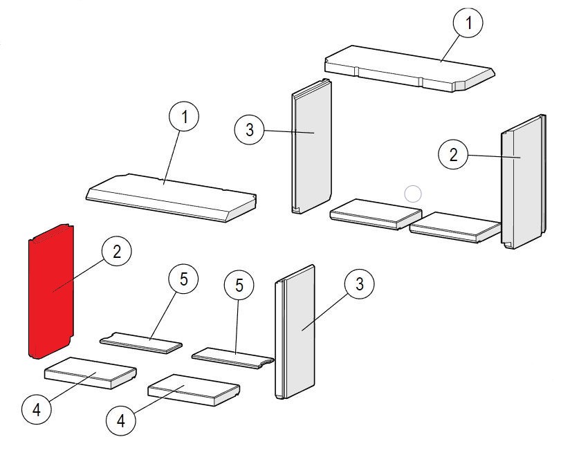 Lotus H570 T Zijsteen links voorkant