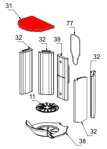 La Nordica Fortina pietra posteriore
