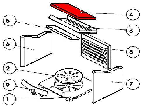 Austroflamm G3 røgvenderplade oven