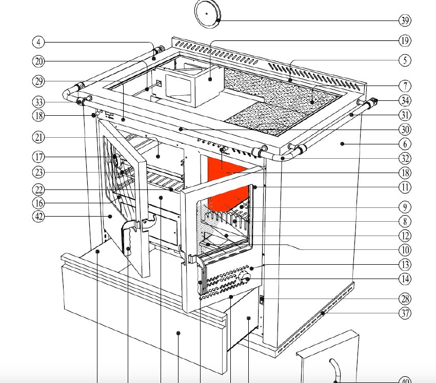 Wamsler K135F/A pietra laterale