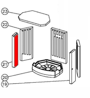 Oranier Cavex Seitenstein links vorne Vermiculitestein Oranier Cavex Seitenstein links vorne Vermiculitestein