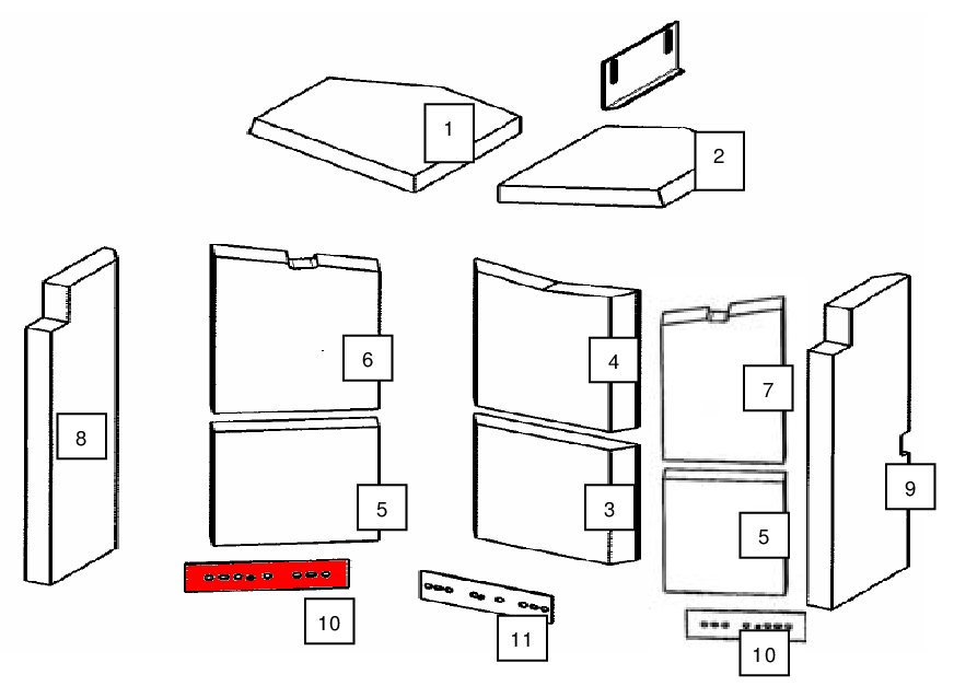 Wamsler Delta Seitenstein Halterung links Metall Wamsler Delta Seitenstein Halterung links Metall