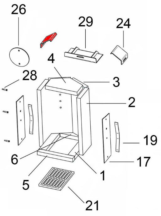 Oranier Artemis 3 déflecteur haut gauche