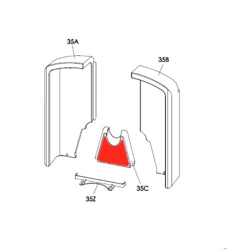 Olsberg Levana Rückwandstein mittig B Explosionszeichnung Olsberg Levana Rückwandstein mittig B Explosionszeichnung