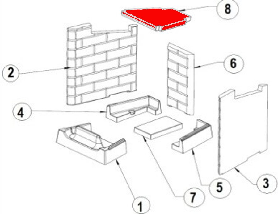 Austroflamm Ceres 450/510 moduł zmiany kierunku ciągu D Austroflamm Ceres 450/510 moduł zmiany kierunku ciągu D