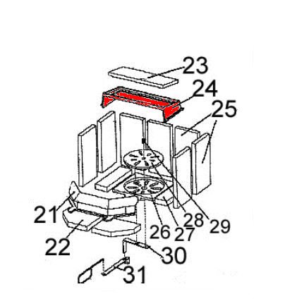 Austroflamm Wega fixation déflecteur B