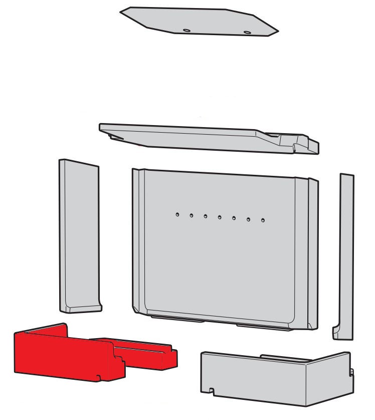 Contura i50 cegła podłogowa z lewej strony Contura i50 cegła podłogowa z lewej strony