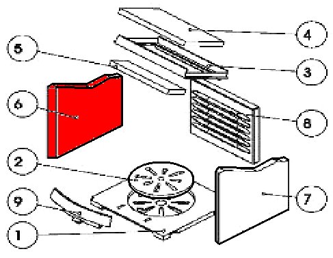 Austroflamm Darling Seitenstein links Brennraumstein Austroflamm Darling Seitenstein links Brennraumstein