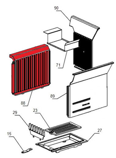 La Nordica Rosetta Sinistra Seitenplatte links B Gussplatte La Nordica Rosetta Sinistra Seitenplatte links B Gussplatte