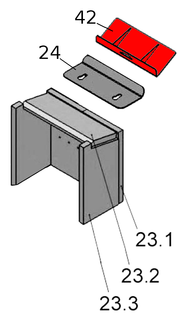 Oranier Hera D Déflecteur en haut A écran pare-flammes  Oranier Hera D Déflecteur en haut A écran pare-flammes