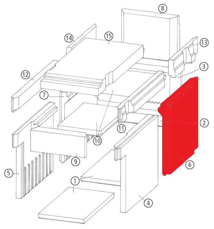 Leda Diamant H11 cegła boczna z prawej strony z tyłu