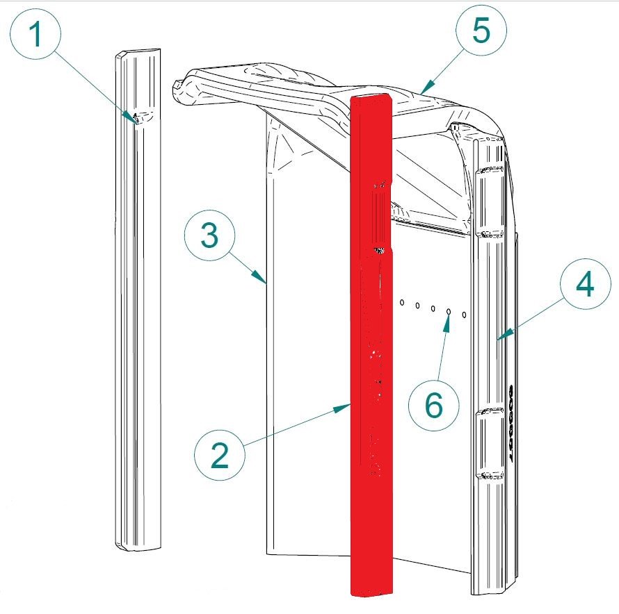 Contura 750 Zijsteen rechts voorkant Contura 750 Zijsteen rechts voorkant