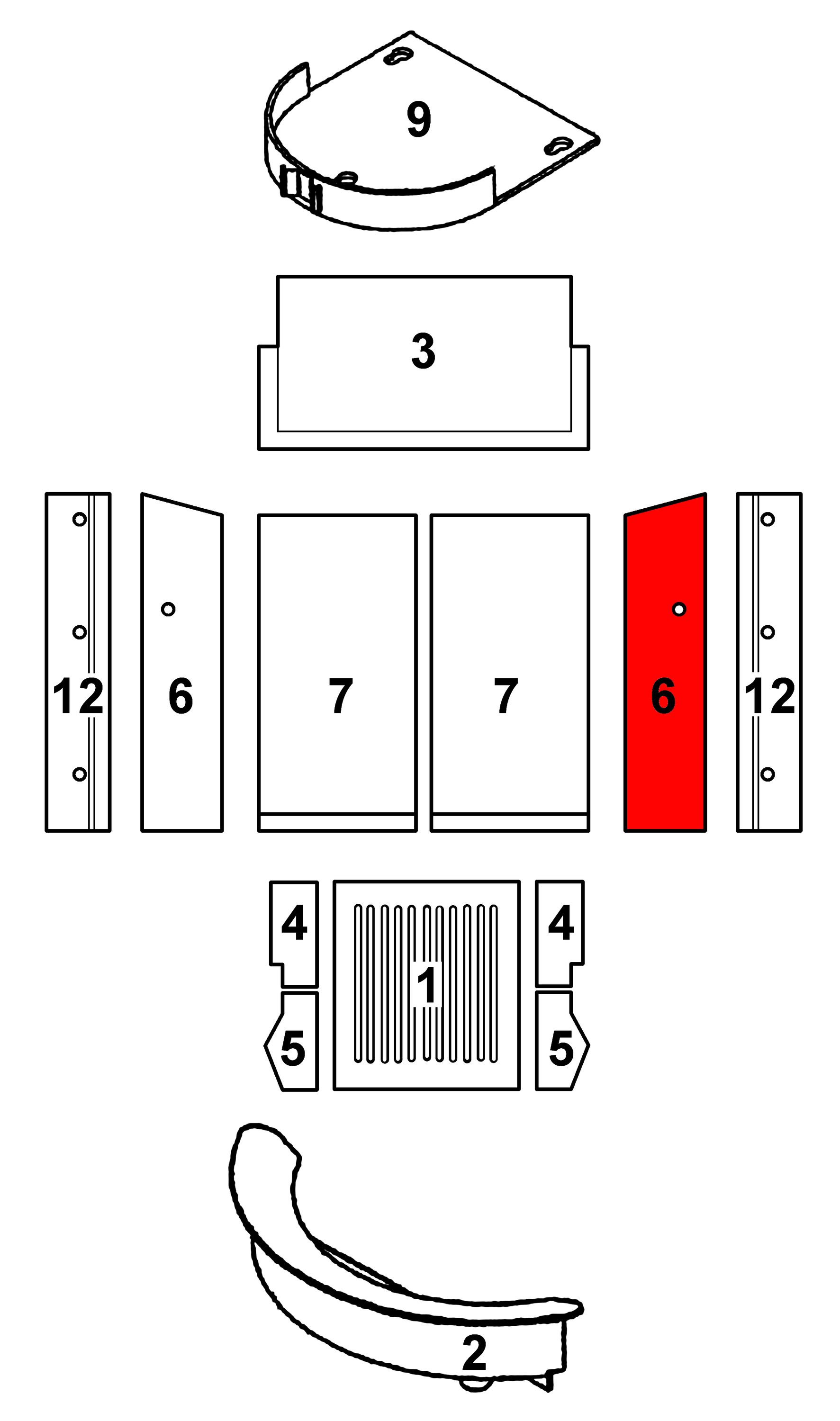 Justus Polarfeuer R3 pierre latérale droit arrière A Justus Polarfeuer R3 pierre latérale droit arrière A