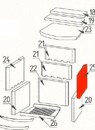 Fireplace Delos Rondo Ker Zijsteen rechts boven Fireplace Delos Rondo Ker Zijsteen rechts boven