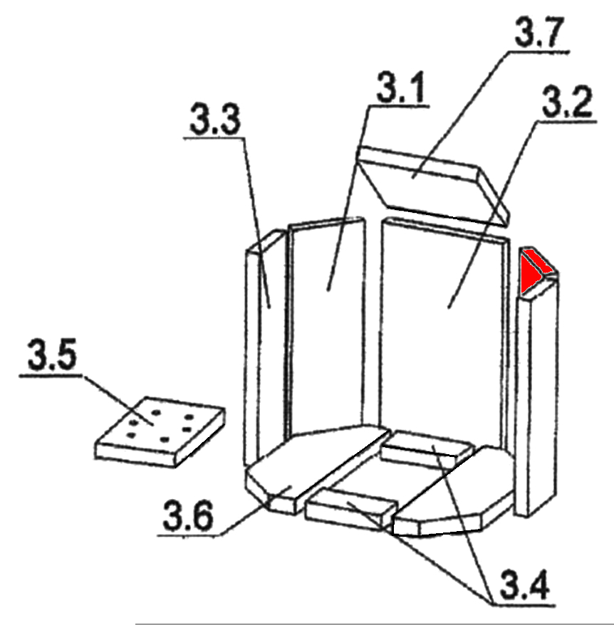 Oranier Kiruna 8 Zijsteen rechts achteraan B Oranier Kiruna 8 Zijsteen rechts achteraan B
