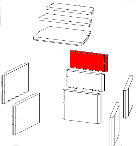 Fireplace Manhattan Achterste muur steen boven Fireplace Manhattan Achterste muur steen boven